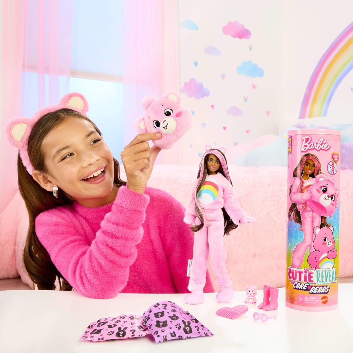 Barbie Cutie Reveal Care Bears Cheer Bear 194735274024