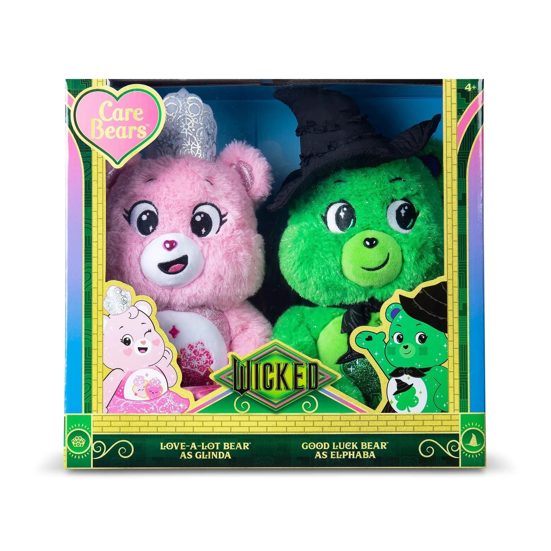 Care Bear 30cm Soft Plush Toy - Wicked - Limited Edition 30cm Glinda & Elphaba Gift Set 0885561229998