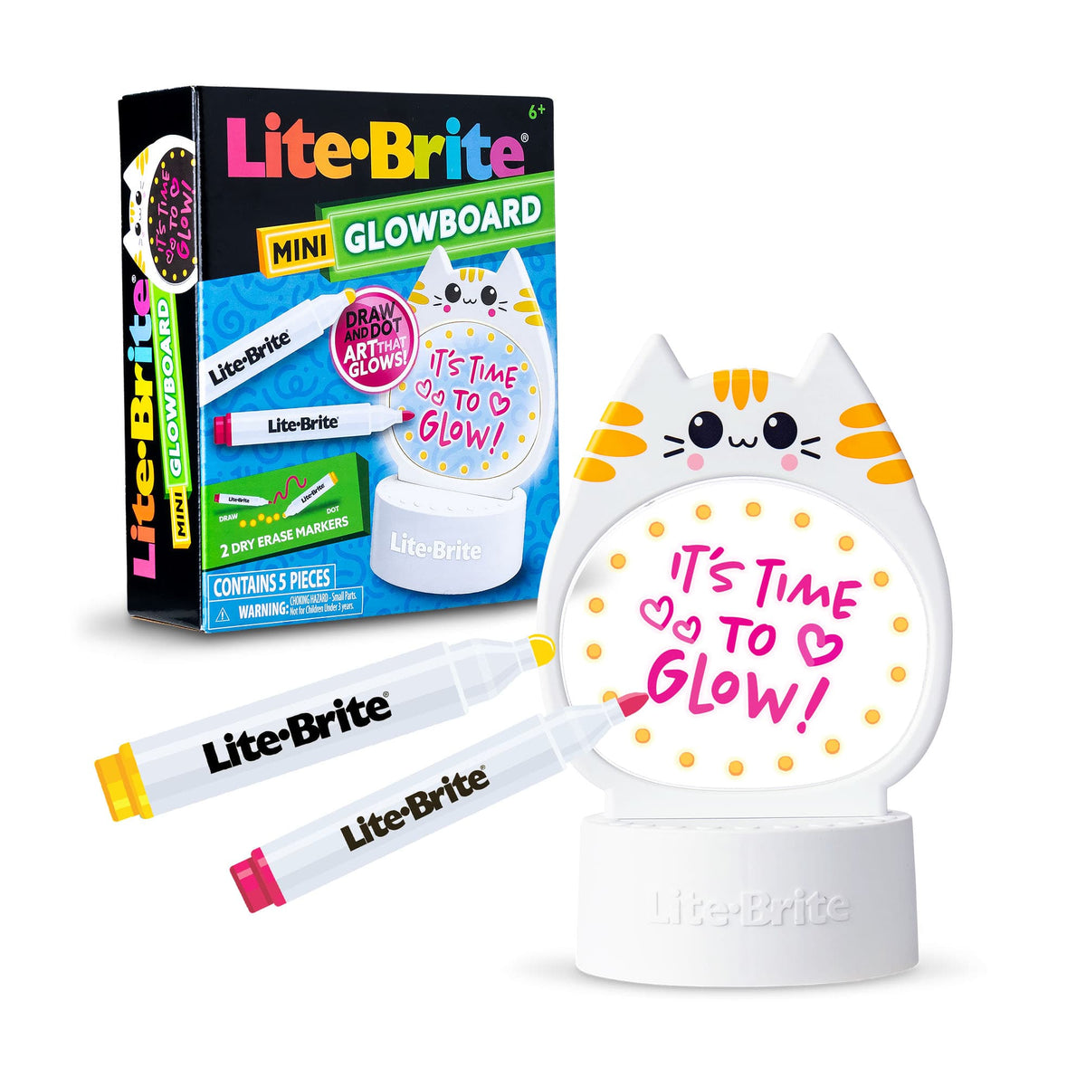 Lite-Brite Mini Glow Board with Colourful Pegs