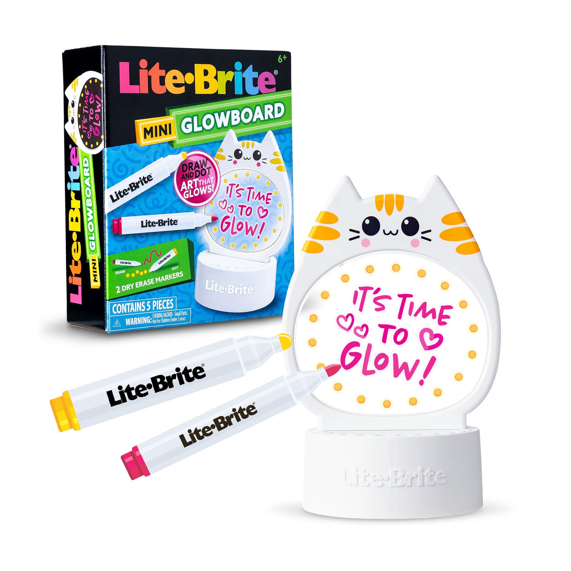 Lite-Brite Mini Glow Board with Colourful Pegs