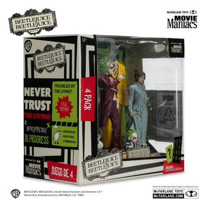 McFarlane Toys Movie Maniacs Beetlejuice Beetlejuice 4-Figure Statue Set