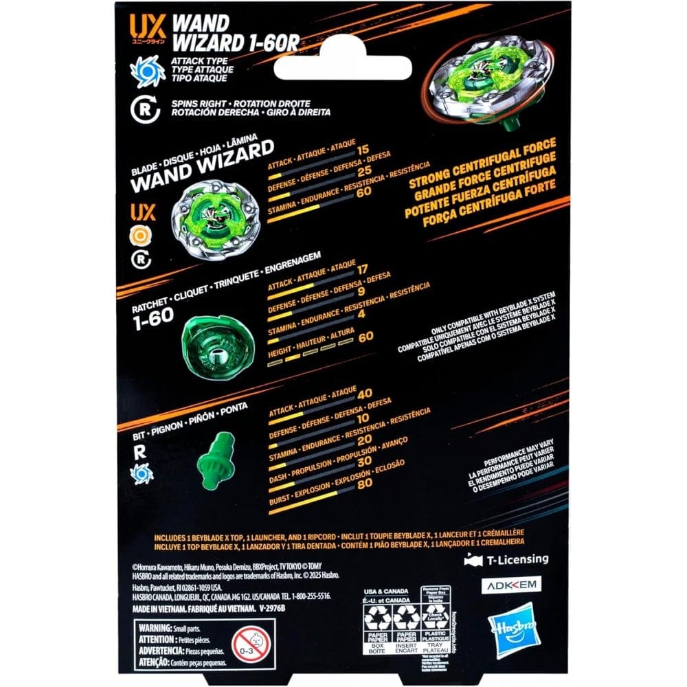 Beyblade x Wand Wizard 1-60R UX Starter Pack Set | Lennie's Toys