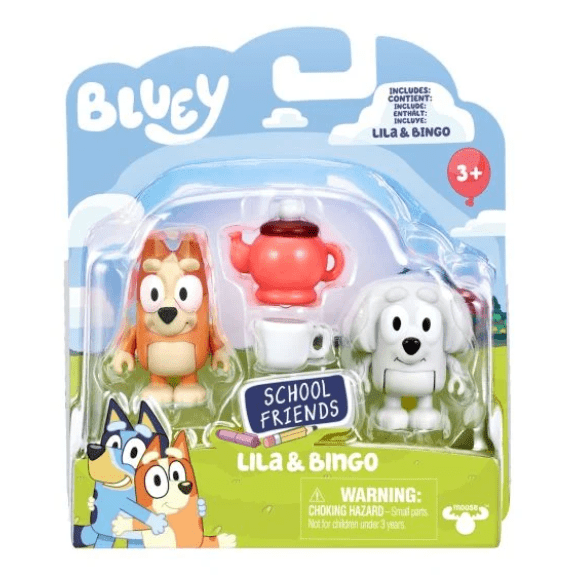 Bluey: Figure 2-Pack School Time Tea Party 630996173435