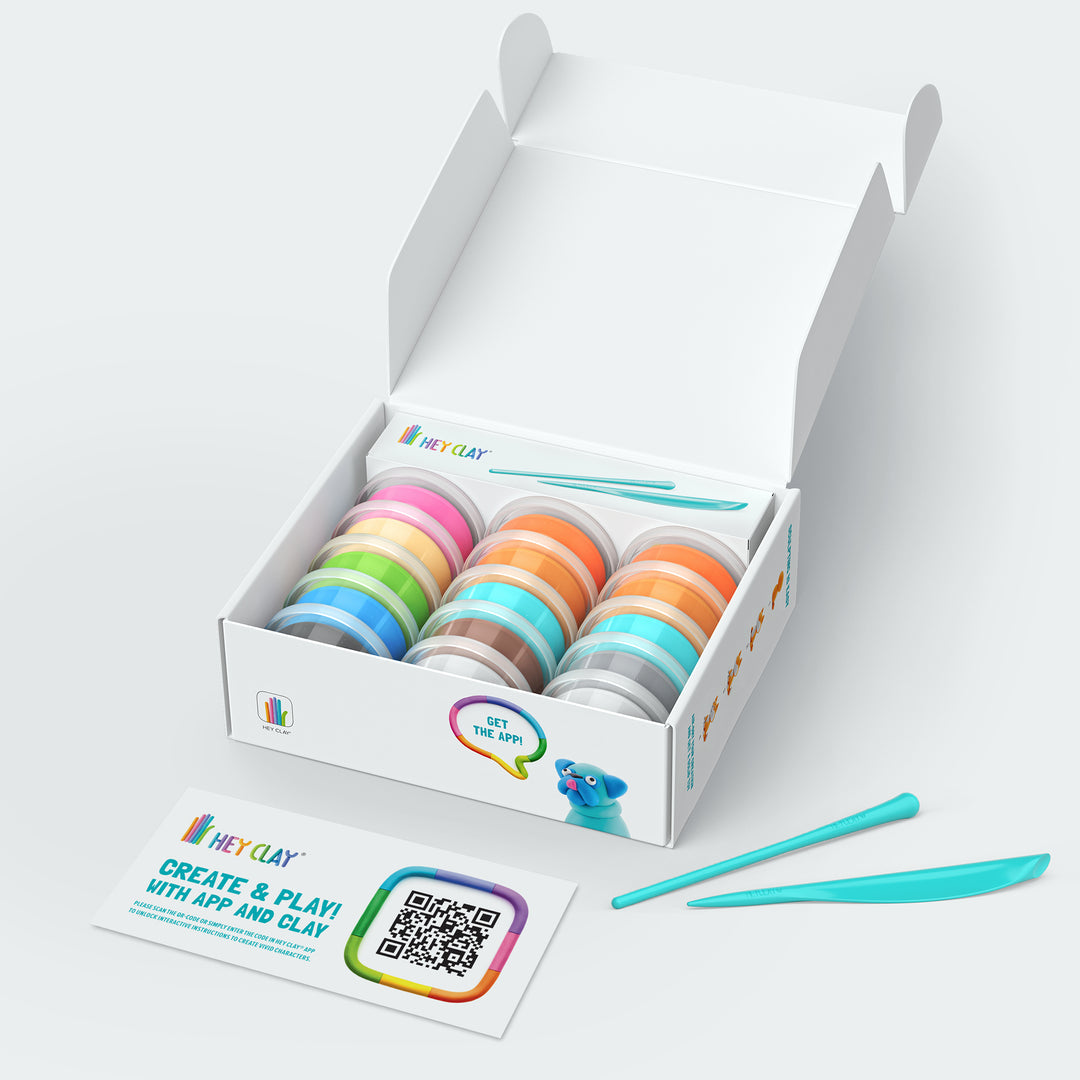 Hey Clay Dog Story 15-Can Air-Dry Clay Set
