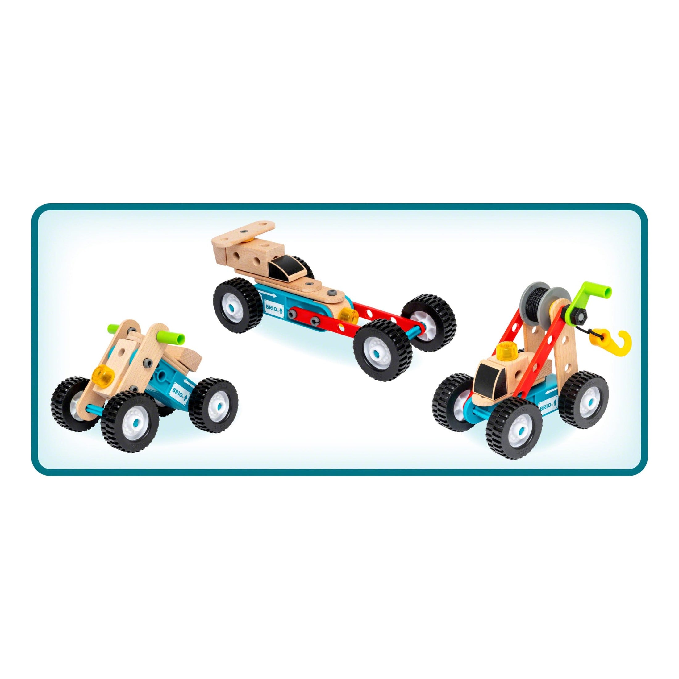 Brio Builder Pullback Motor Set Battery Free 67 Piece BRIO Builder Creations 34595 7312350345957