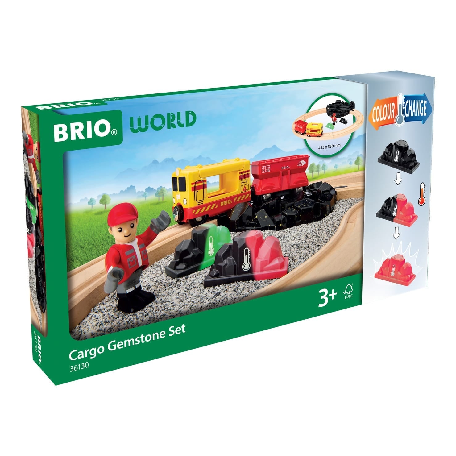 Brio Gemstone Cargo Set 14-Piece Yellow-Red Engine Gem Mine 7312350361308