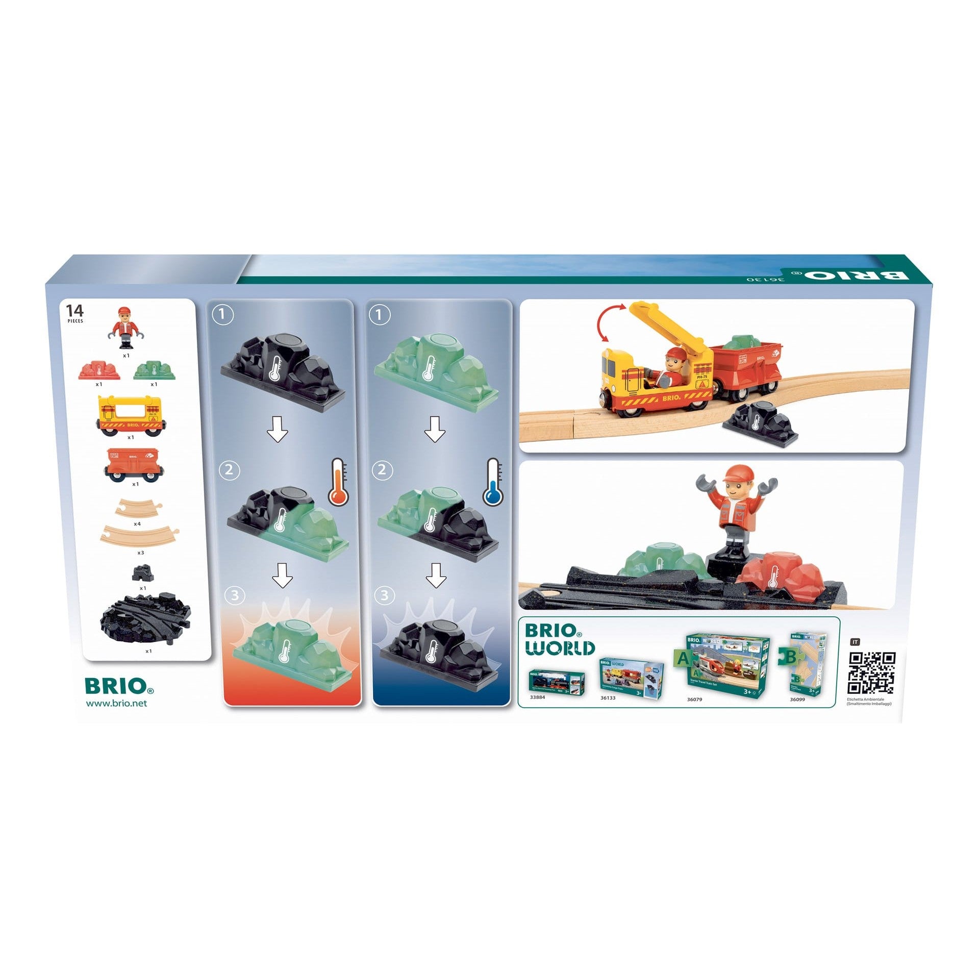 Brio Gemstone Cargo Set 14-Piece Yellow-Red Engine Gem Mine 7312350361308