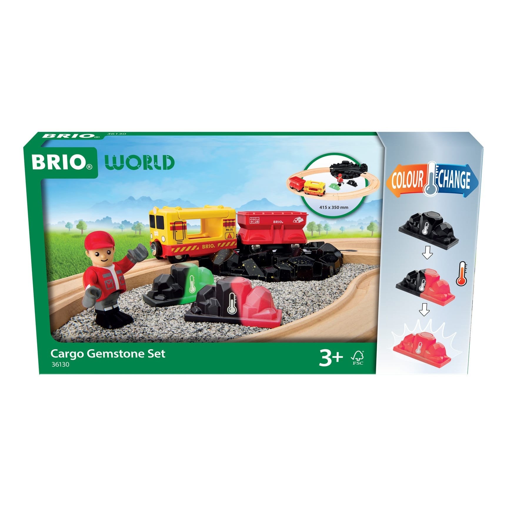 Brio Gemstone Cargo Set 14-Piece Yellow-Red Engine Gem Mine 7312350361308