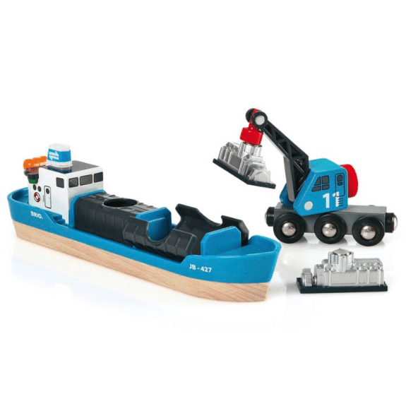 Brio World: Harbour Freight Ship & Crane 7312350335347