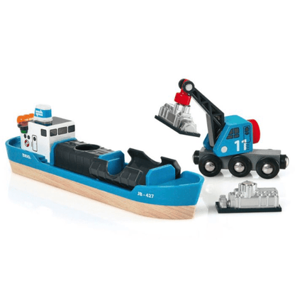 Brio World: Harbour Freight Ship & Crane 7312350335347