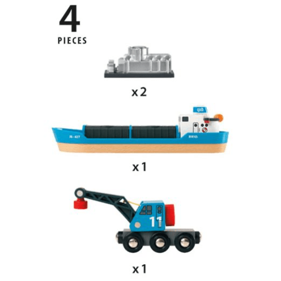 Brio World: Harbour Freight Ship & Crane 7312350335347