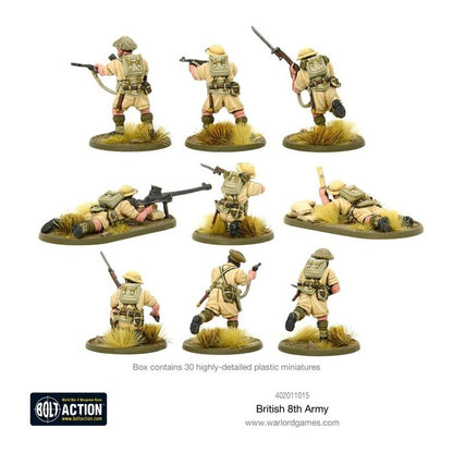 Bolt Action British 8th Army Infantry Miniatures