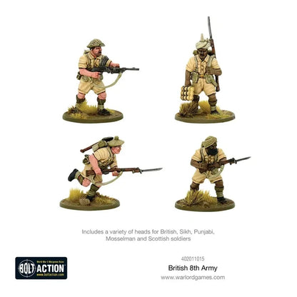 Bolt Action British 8th Army Infantry Miniatures