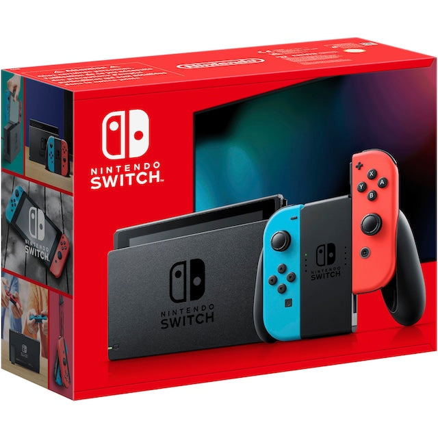 Nintendo Switch Console with Neon Red & Neon Blue Joy-Con