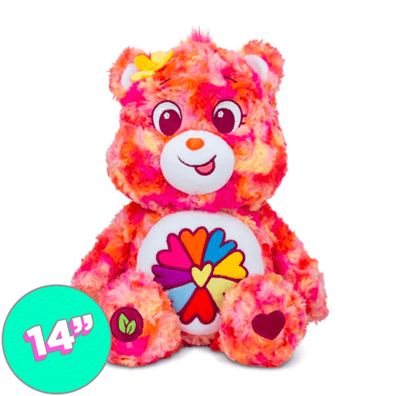 Care Bear 14 Inch Bean Plush Flower Power Bear 885561226836