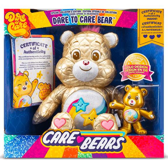 Care Bears Dare To Care Gold Quilted Bear Plush (Limited Edition) 885561223354