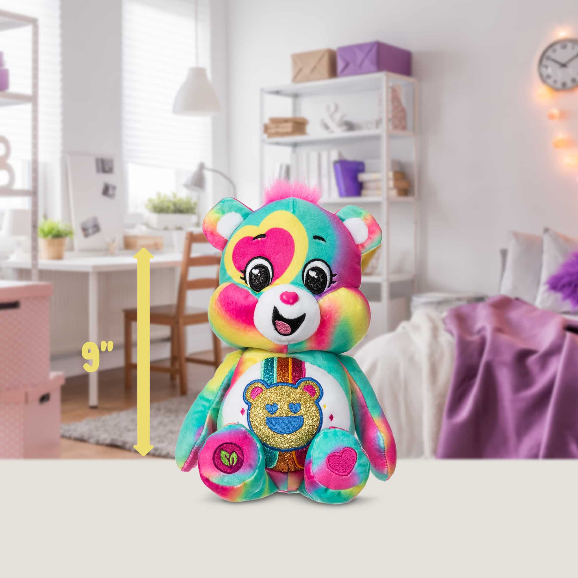 Care Bear 9 Inch Funsize Sparkle Good Vibes Bear 885561225877