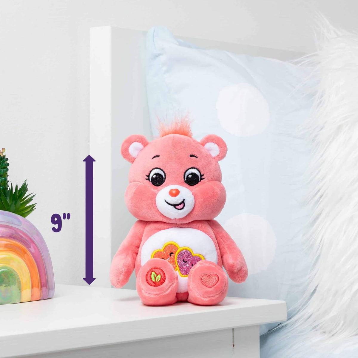 Care Bear 9 Inch Funsize Sparkle Love-A-Lot Bear 885561227994