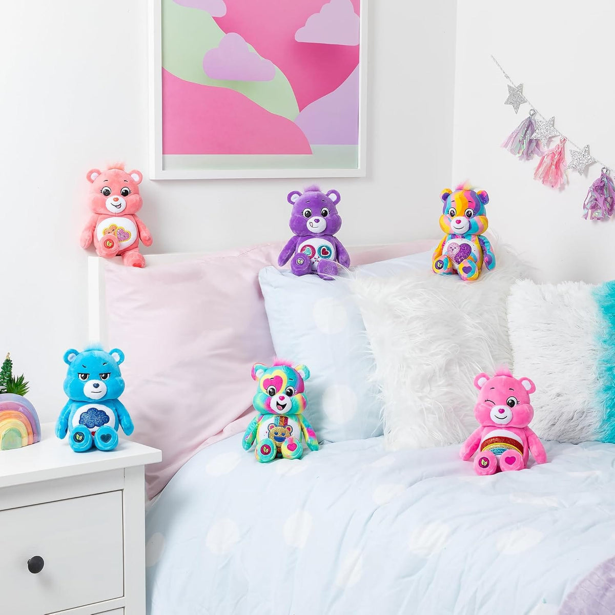 Care Bear 9 Inch Funsize Sparkle Love-A-Lot Bear 885561227994
