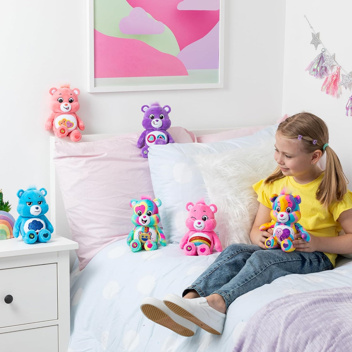 Care Bear 9 Inch Funsize Sparkle Love-A-Lot Bear 885561227994