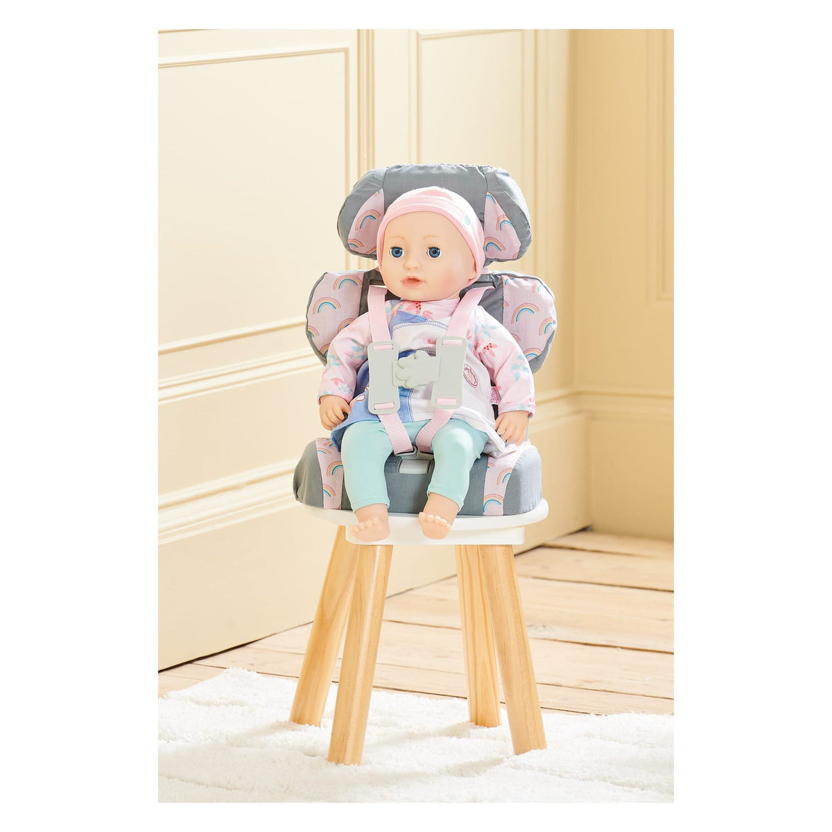 Casdon Baby Huggles Grey Car Booster Seat for Dolls 5011551001175