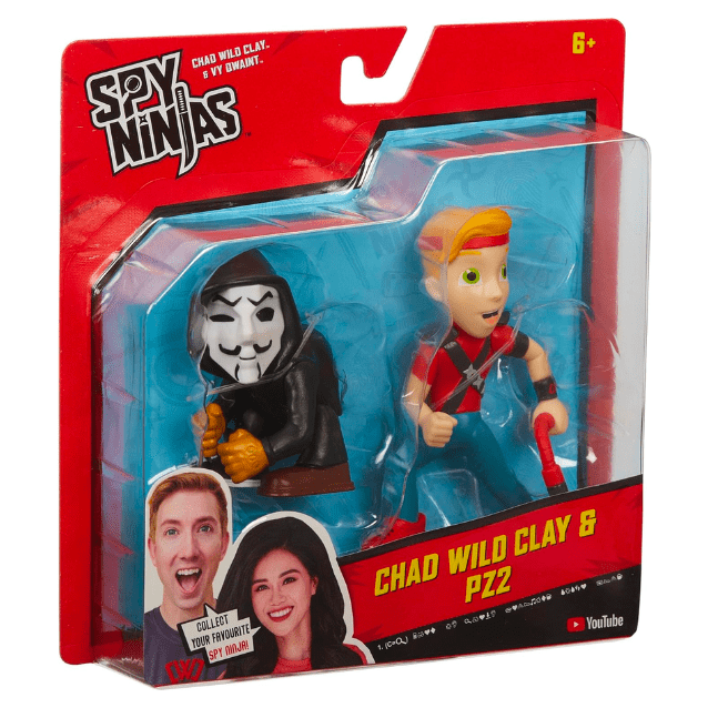 Spy Ninjas 2-Figure Pack: Chad Wild Clay & PZ2 043377411328