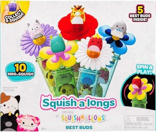 Squish-a-Longs Squishmallows Best Buds Collect & Display Bundle
