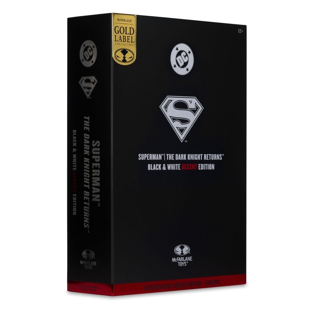 McFarlane Toys DC Multiverse Superman The Dark Knight Returns Black & White Accent Edition Gold Label 7-Inch Action Figure