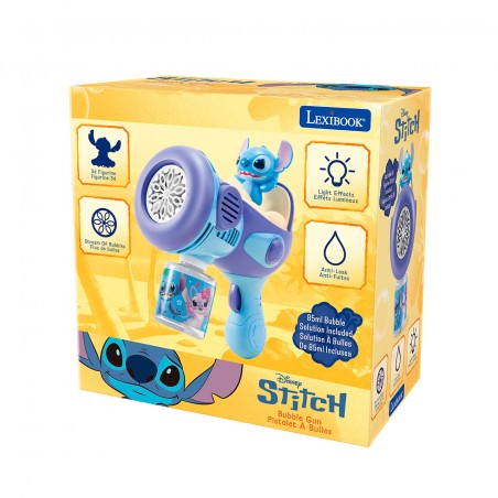 Lexibook Disney Stitch Bubble Gun with 3D Figurine