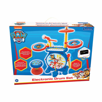 Lexibook Paw Patrol Electronic Drum Set with Seat
