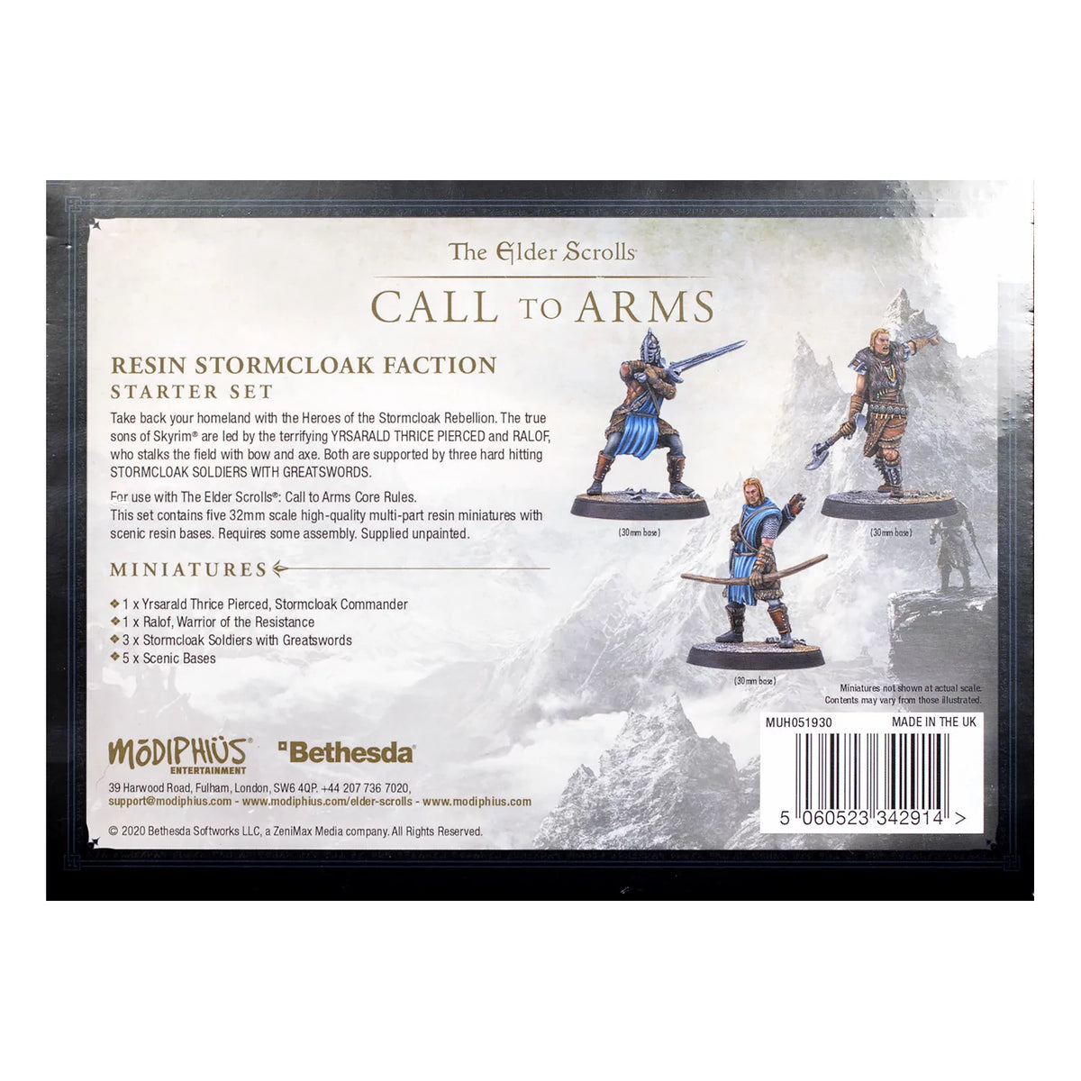 The Elder Scrolls: Call to Arms Stormcloak Resin Faction Starter Set