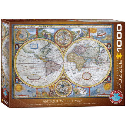 Eurographics Antique World Map 1000 Piece Smart Cut Jigsaw Puzzle 628136620062