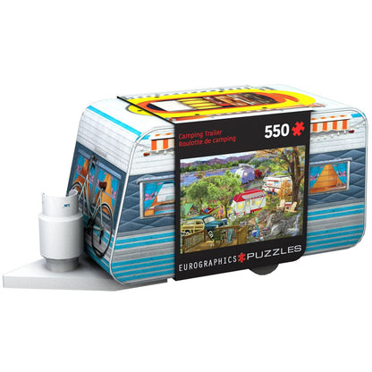 Eurographics Camping Trailer Caravan Collectable Tin 550 Piece Smart Cut Jigsaw Puzzle 628136659949