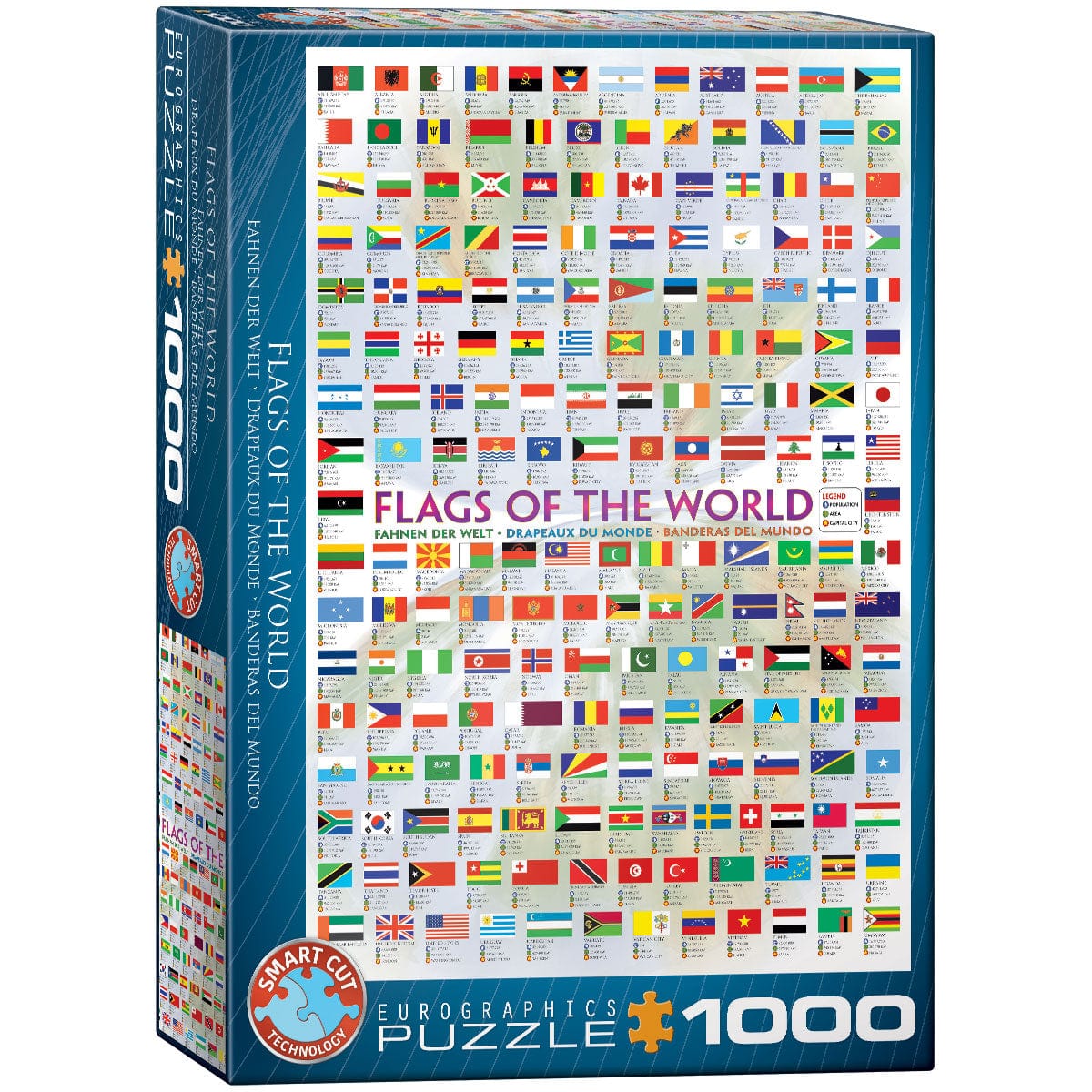 Eurographics Flags of the World 1000 Piece Smart Cut Jigsaw Puzzle 628136601283