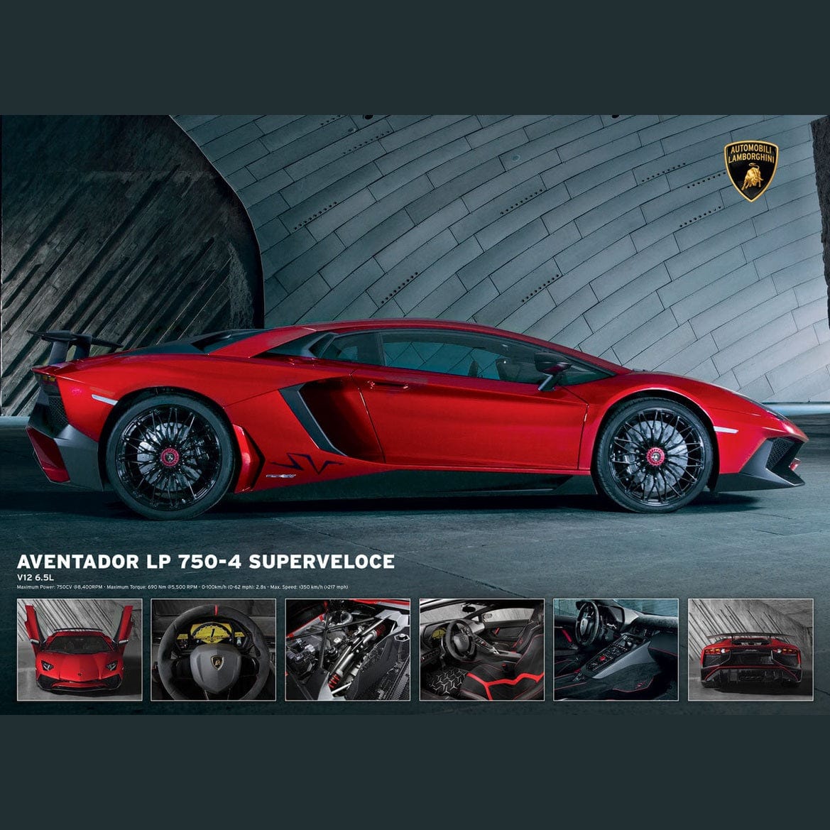 Eurographics Lamborghini Aventador LP7504 Superveloce 1000 Piece Smart Cut Jigsaw Puzzle 628136608718