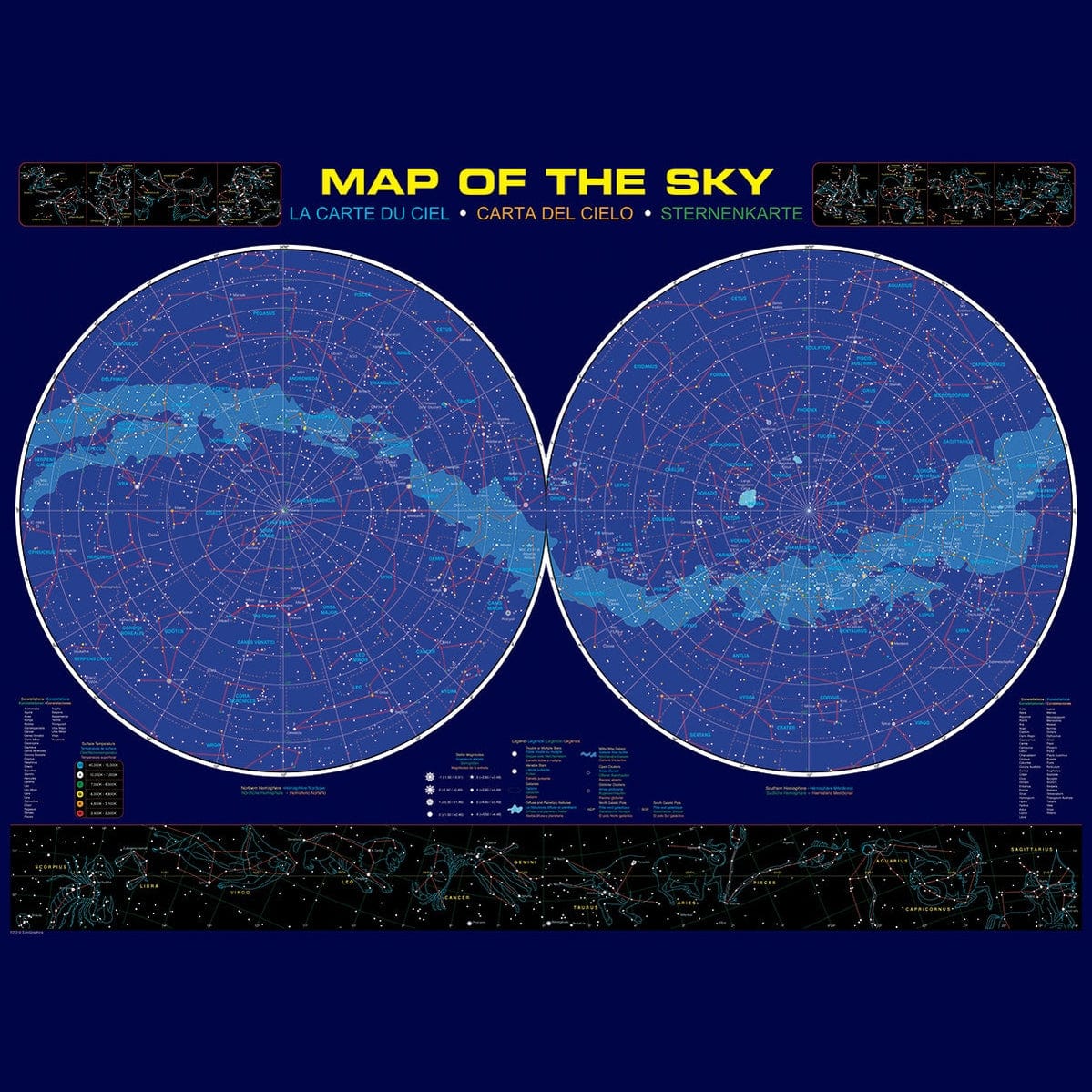Eurographics Map Of The Sky 1000 Piece Smart Cut Jigsaw Puzzle 628136610100