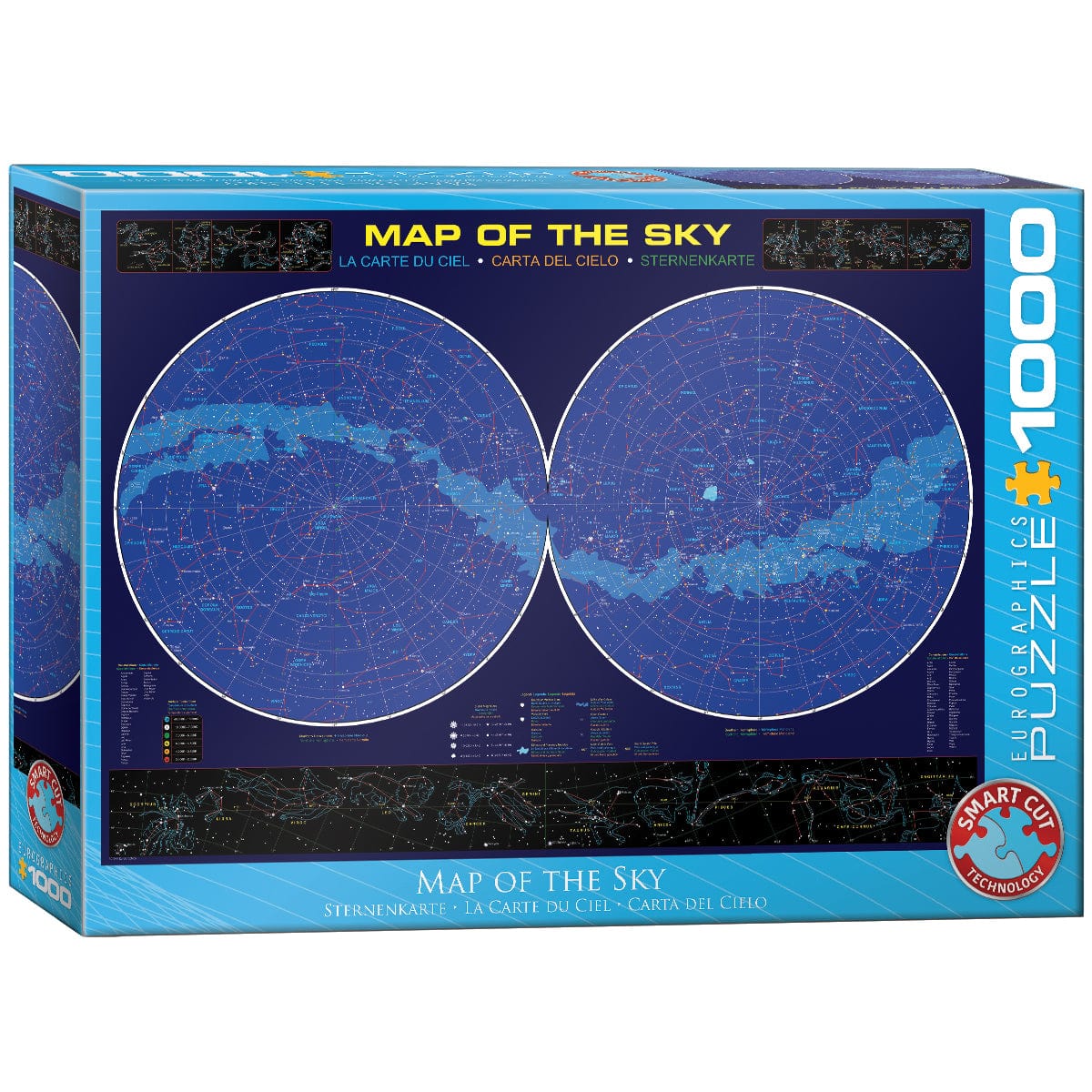 Eurographics Map Of The Sky 1000 Piece Smart Cut Jigsaw Puzzle 628136610100