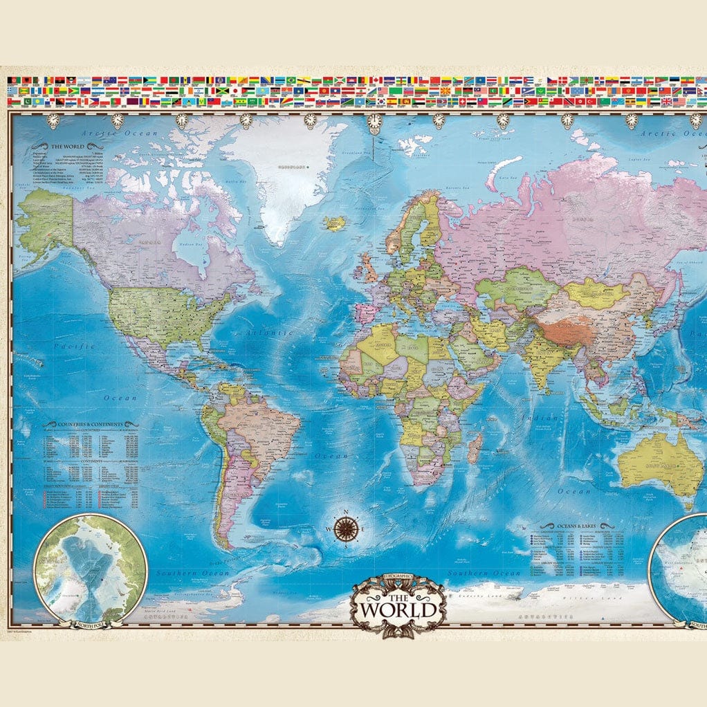 Eurographics Map Of The World1000 Piece Smart Cut Jigsaw Puzzle 628136405577