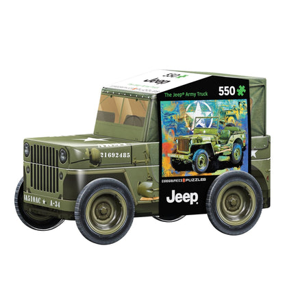 Eurographics Military Jeep / Collectable Tin 550 Piece Smart Cut Jigsaw Puzzle 628136655989