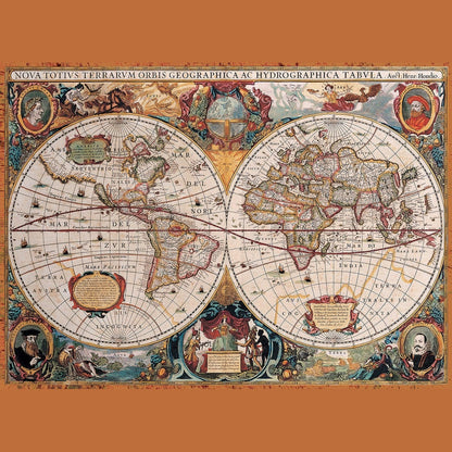 Eurographics Orbis Geographica Antique World Map 1000 Piece Smart Cut Jigsaw Puzzle 628136619974