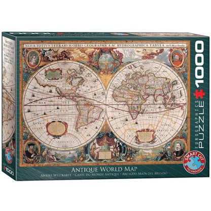 Eurographics Orbis Geographica Antique World Map 1000 Piece Smart Cut Jigsaw Puzzle 628136619974