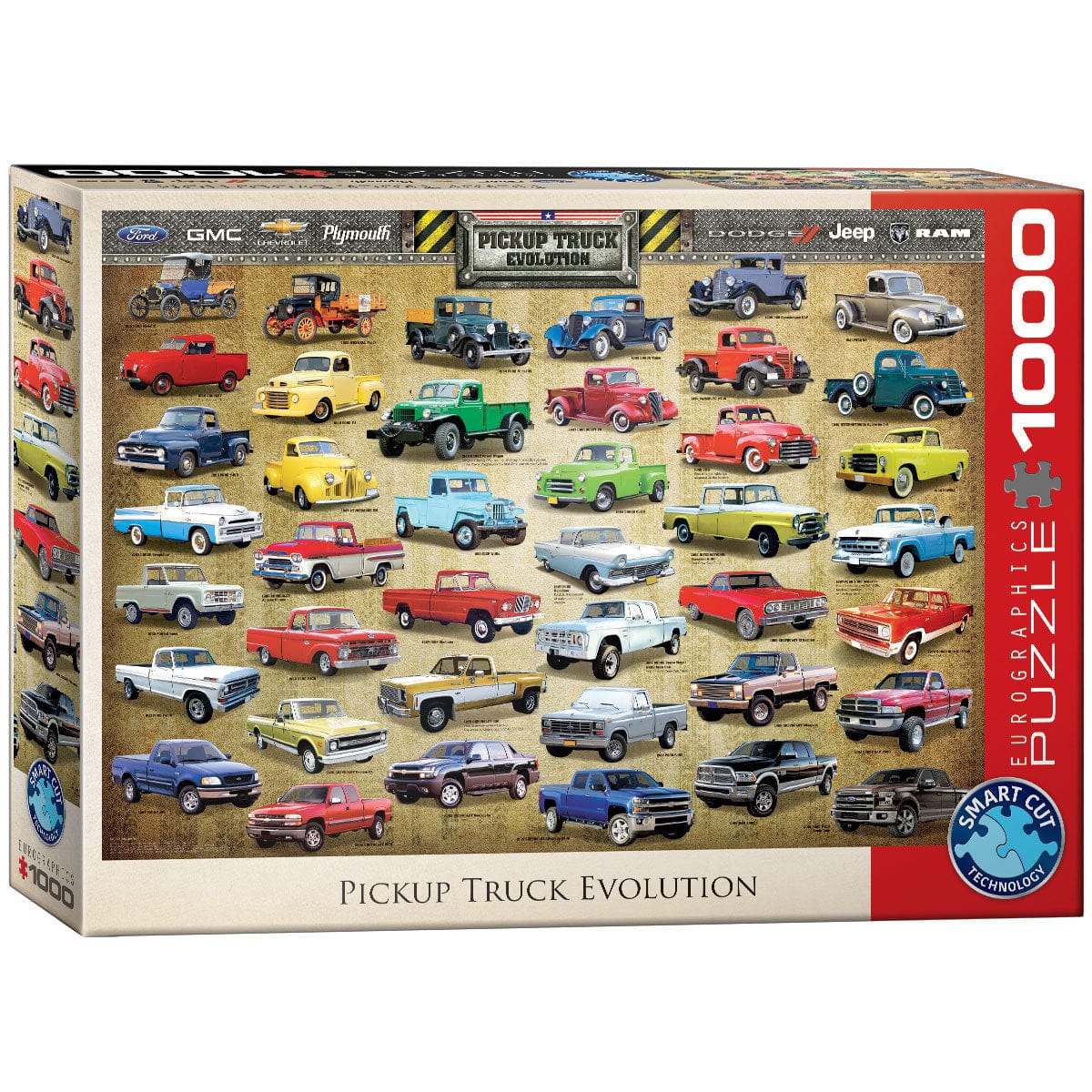 Eurographics Pickup Truck Evolution 1000 Piece Smart Cut Jigsaw Puzzle 628136606813