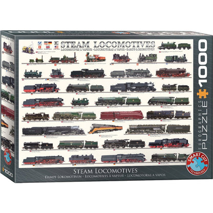 Eurographics Steam Locomotives 1000 Piece Smart Cut Jigsaw Puzzle 628136600903