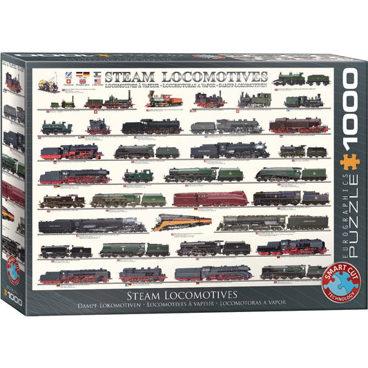 Eurographics Steam Locomotives 1000 Piece Smart Cut Jigsaw Puzzle 628136600903