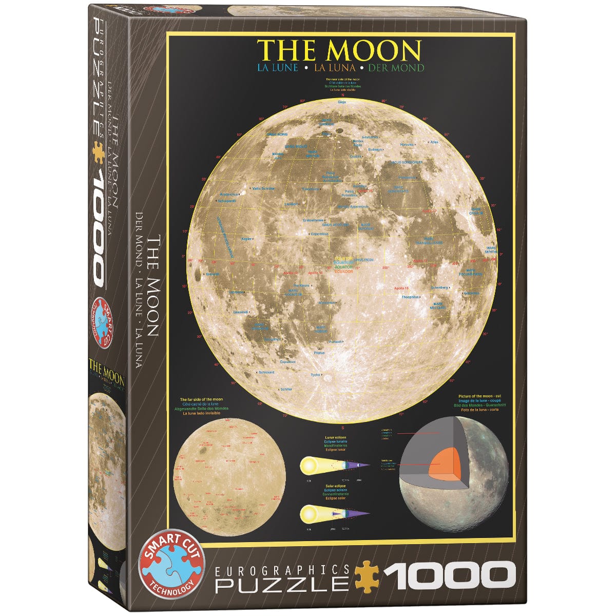 Eurographics The Moon 1000 Piece Smart Cut Jigsaw Puzzle 628136610070