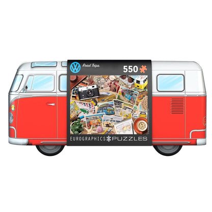 Eurographics VW Bus / Collectable Tin 'Road Trips 550 Piece Smart Cut Jigsaw Puzzle 628136655767