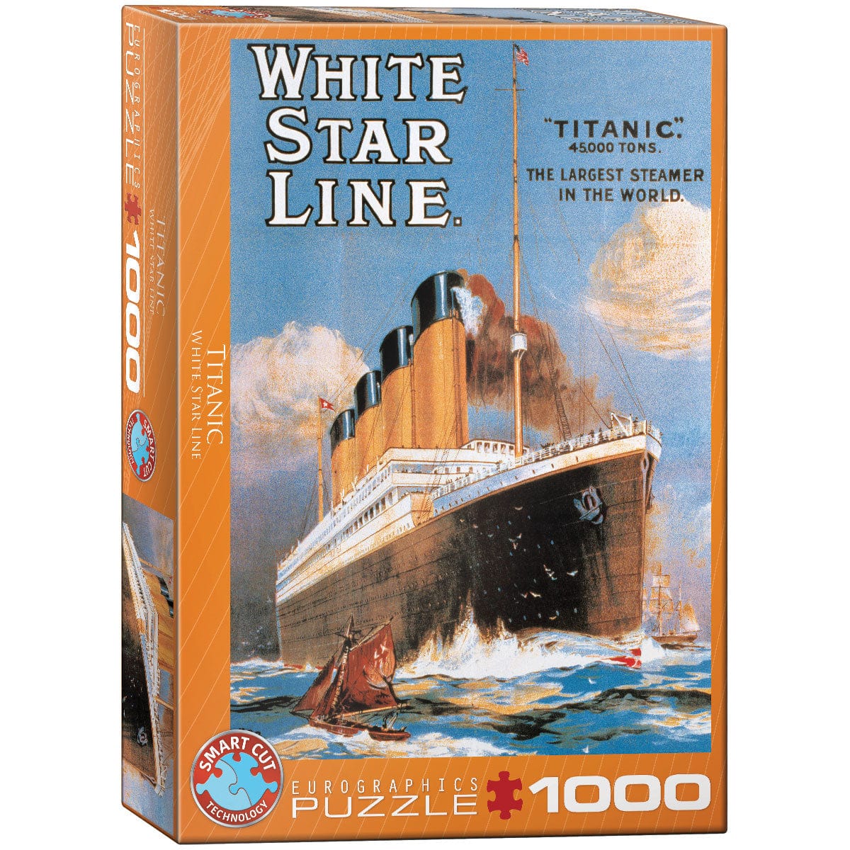 Eurographics White Star Line Titanic Poster 1000 Piece Smart Cut Jigsaw Puzzle 628136613330