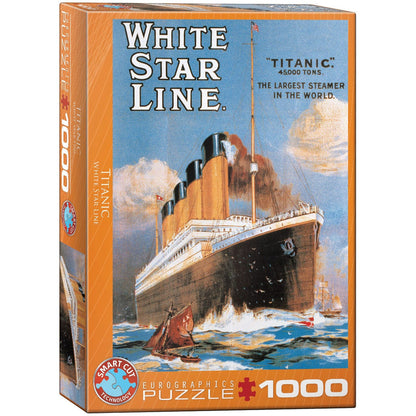 Eurographics White Star Line Titanic Poster 1000 Piece Smart Cut Jigsaw Puzzle 628136613330