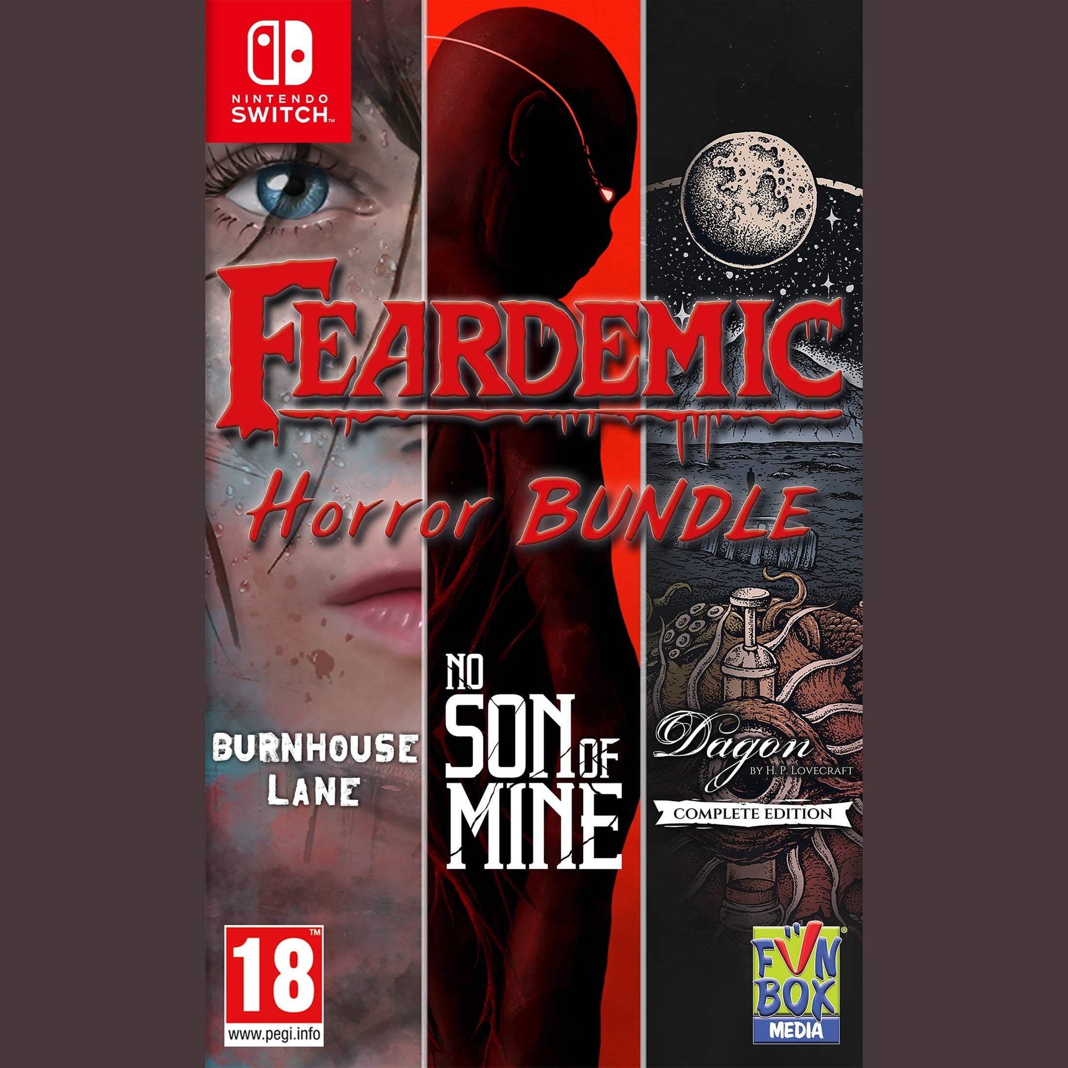 Feardemic Horror Bundle Burnhouse Lane No Son Of Mine Dagon Complete Edition - Nintendo Switch (Code in Box) 5055377606817