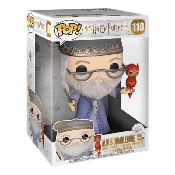 Funko Pop! Vinyl - Harry Potter - 10" Dumbledore with Fawkes - 110 889698480383